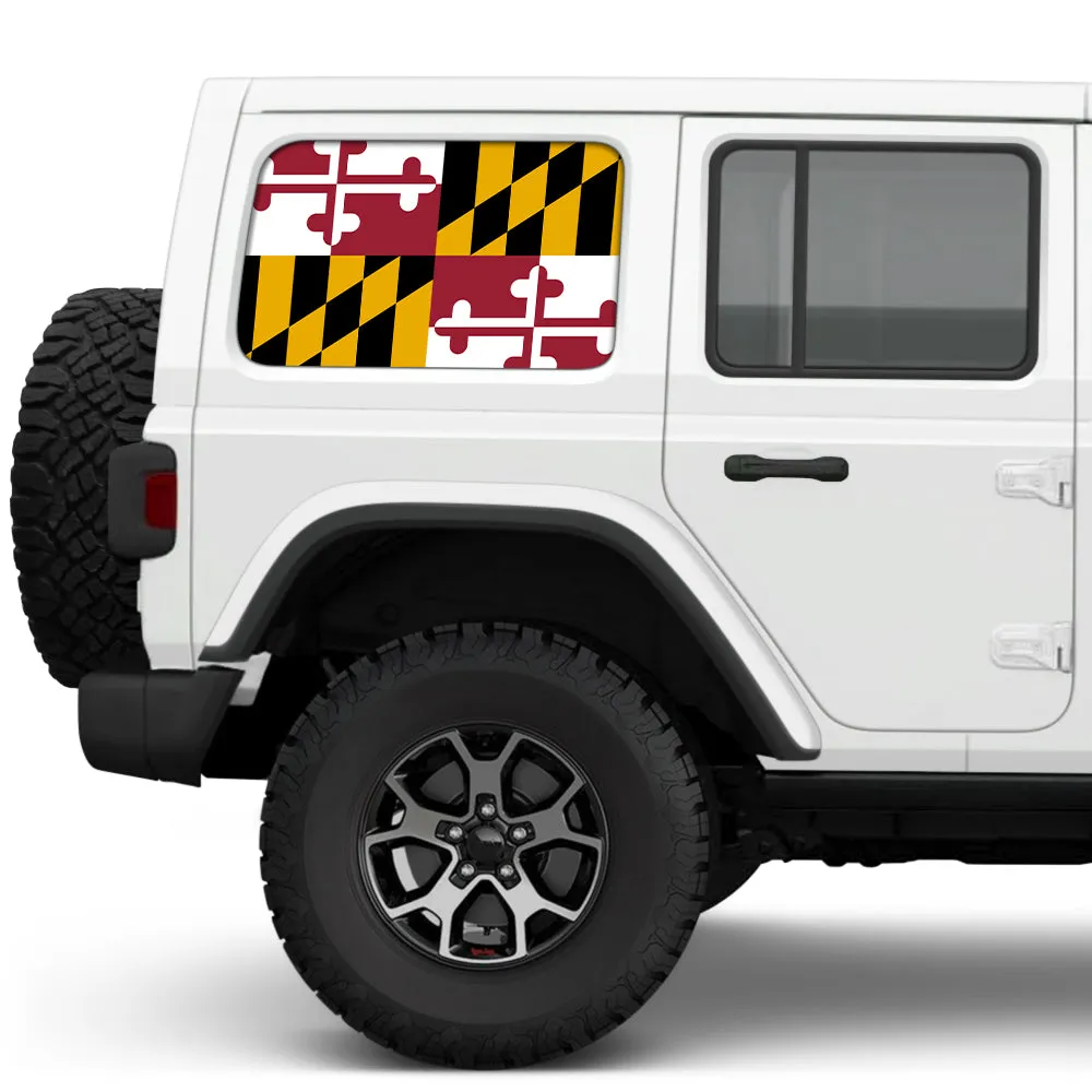 Maryland State Flag Side Windows Printed Vinyl Decal product image