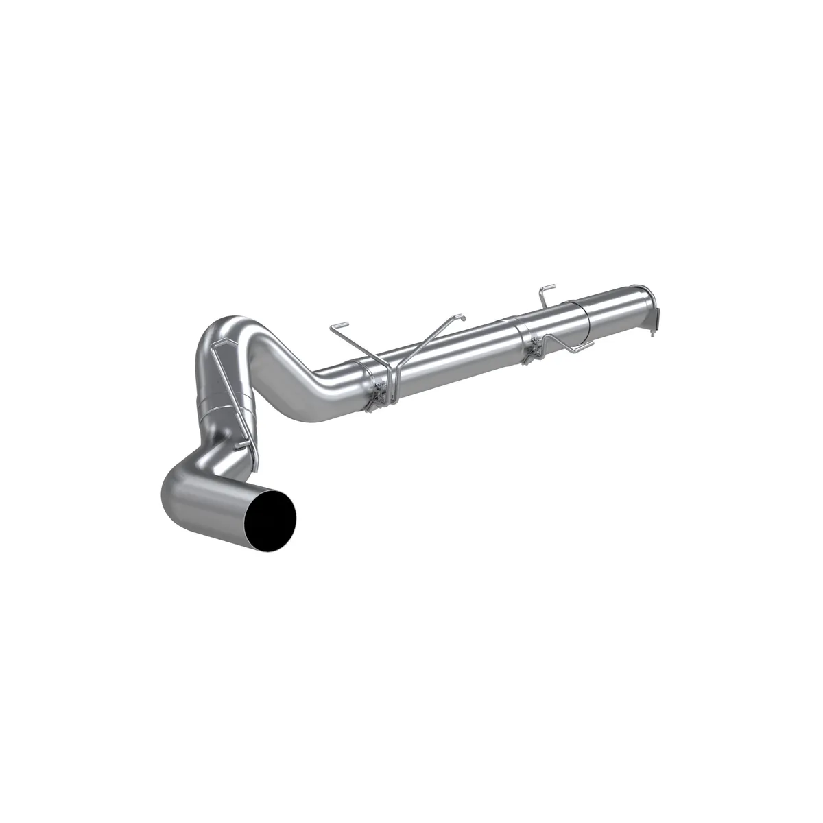 Armor Lite Cat Back Exhaust System; 5 in.; Incl. Extension Pipe/Muffler Delete Pipe/Over Axle Pipe/Tailpipe/Hardware; No Tip; Single Side Exit; Aluminized; product image