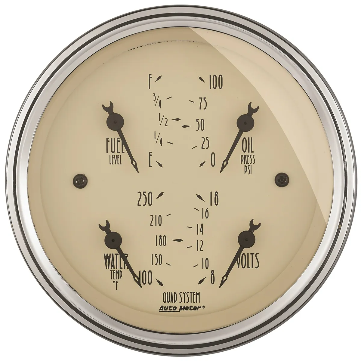 3-3/8 In. Quad Gauge, 100 Psi/100-250 Fahrenheit/8-18v/240-33 o, Antique Beige product image