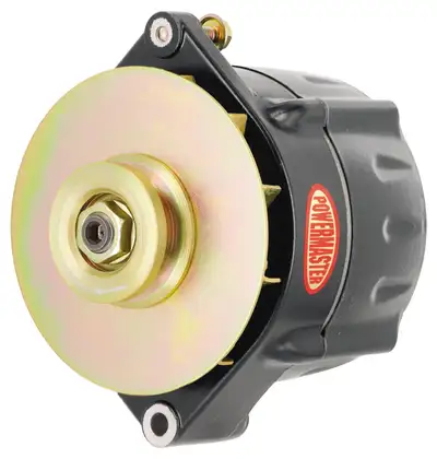 Power Master Smooth Look™ Alternator; 12si; 150 Amp; 100 Idle; 1 Groove V Type; Baffle; Black;