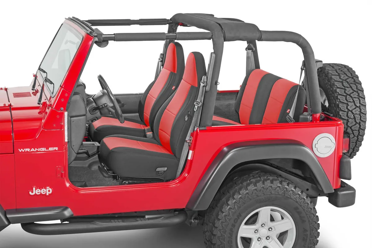 Jeep Wrangler Neoprene Seat Covers for 97-02 Jeep Wrangler TJ Red Diver Down product image