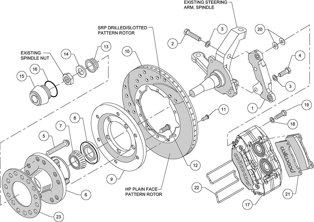 1974 - 1980 Ford, Mercury Dynapro Dust-Boot Pro Series Front Brake Kit - 140-13377 product image