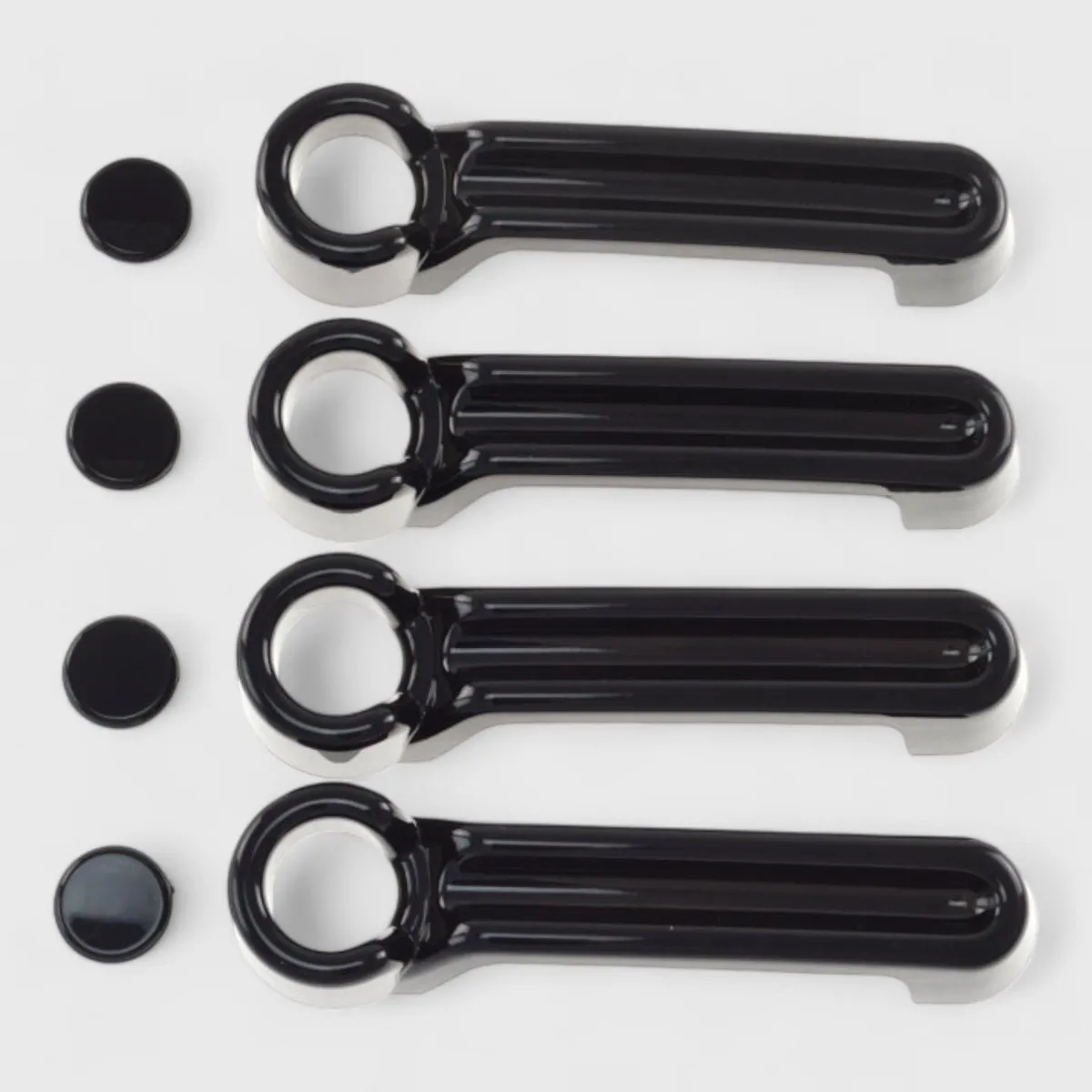 Chrome Delete Gloss Black Door Handle Cover No Smart Key - DH6122BLK product image