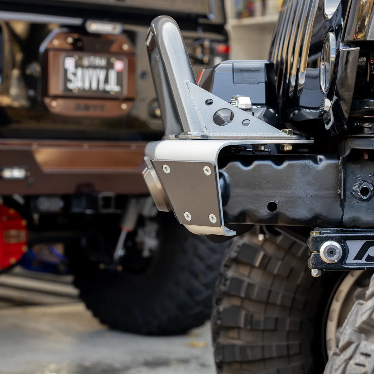 0723 Wrangler/20c Gladiator Legacy Front Bumper Armor Stainless Steel Raw product image