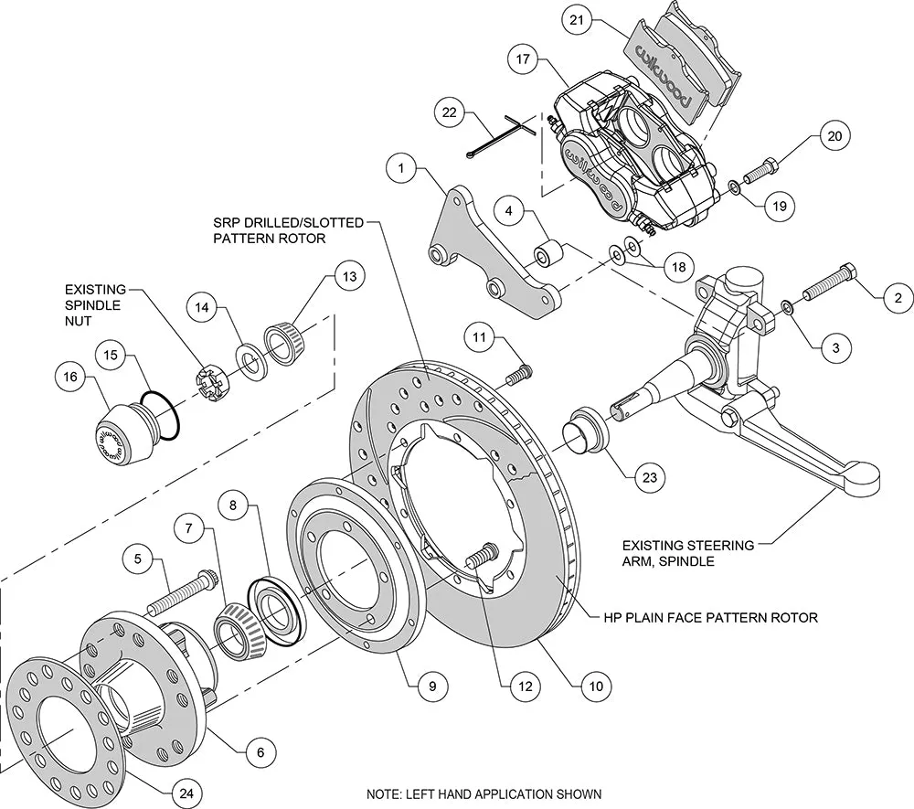1949 - 1962 Chevrolet Forged Dynalite Pro Series Front Brake Kit - 140-11811 product image