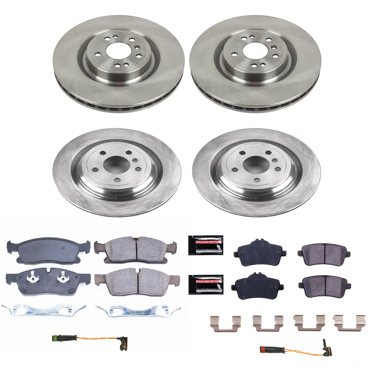 Z17 Direct Replacement Kit: Rotors; Ceramic Pads W/Hardware; Pad Sensors product image