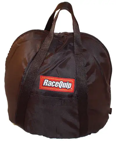 Racequip Heavy Duty Oversize Fleece Lined Zippered Helmet Bag; Black