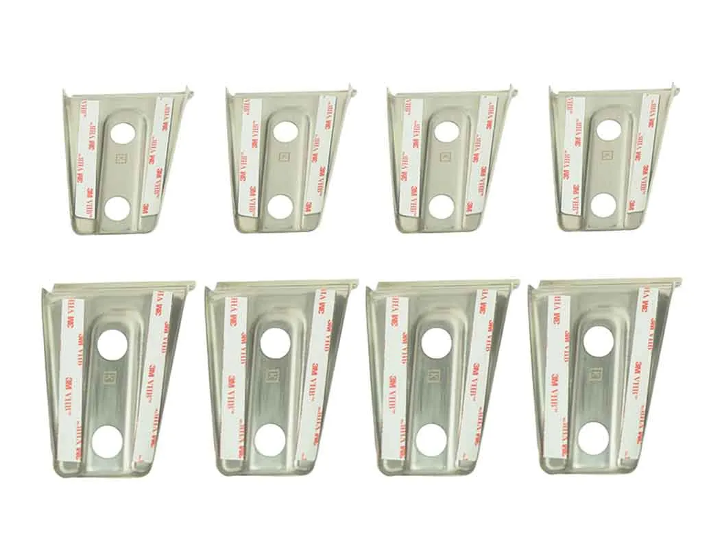 Jeep JK Door Hinge Overlays 8 Pieces 4 Door 07-18 Wrangler JK Polished Silver Kentrol product image
