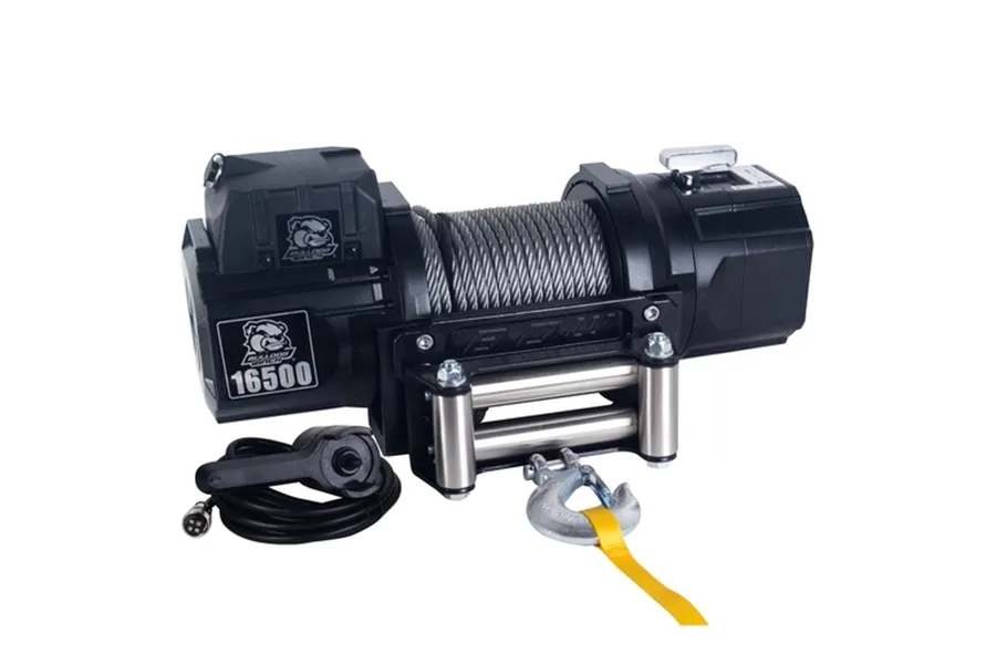 Bulldog Winch 16,500lb Heavy-Duty Winch with 92ft Wire Rope Bulldog Winch