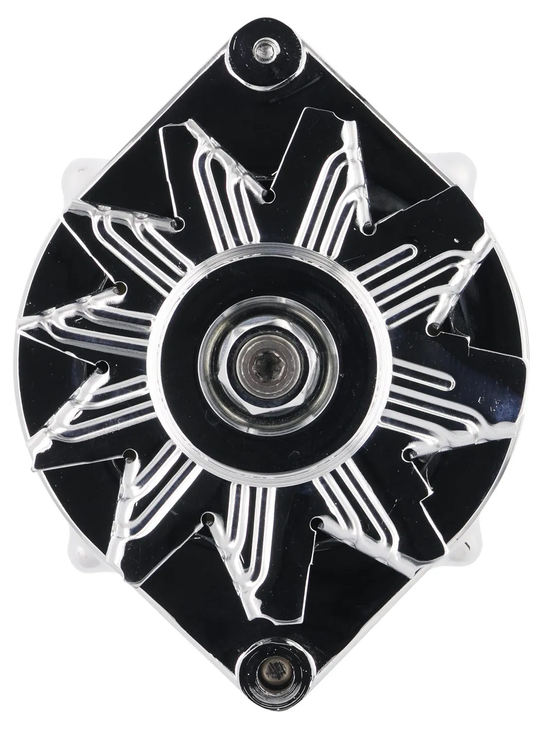 Smooth Look™ Alternator; 12si; 100 Amp; 75 Idle; 1 Groove V Type Pulley; Chrome; product image