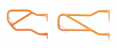 Steinjager Doors 2007-2018 Trail, Tubular Style Front and Rear Doors Fluorescent Orange
