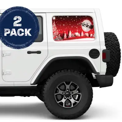 Under The Sun Inserts Santa and the Moon Side Windows Printed Vinyl Decal