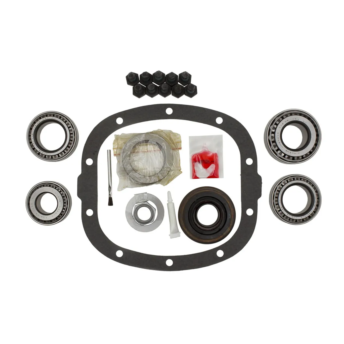 Eaton Eaton Master Differential Install Kit; Rear; GM 7.5 in.; 10 Cover Bolts; 10 Ring Gear Bolts; 30 Axle Spline; 27 Pinion Spline; Standard Rotation;