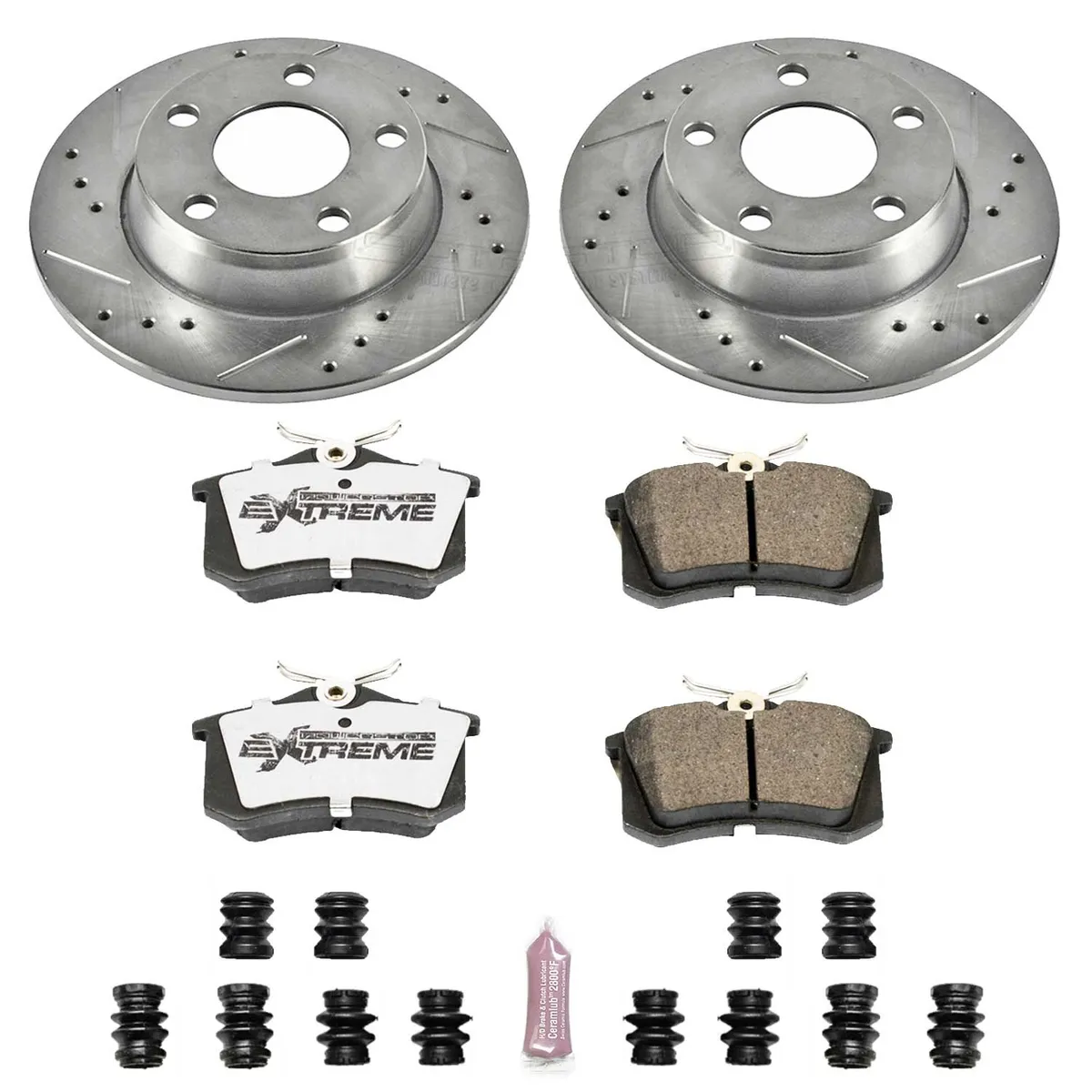 Z26 Street Warrior Upgrade Kit: Drilled/Slotted Rotors; Carbon-Fiber Ceramic Pads W/Hardware product image
