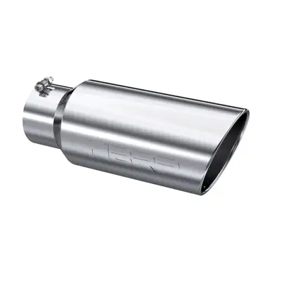MBRP Exhaust Armor Pro Exhaust Tip; 5 in. Inlet Diameter; 7 in. Outlet Diameter; 18 in. Length; Rolled End; T304 Stainless Steel; Mirror Polished;
