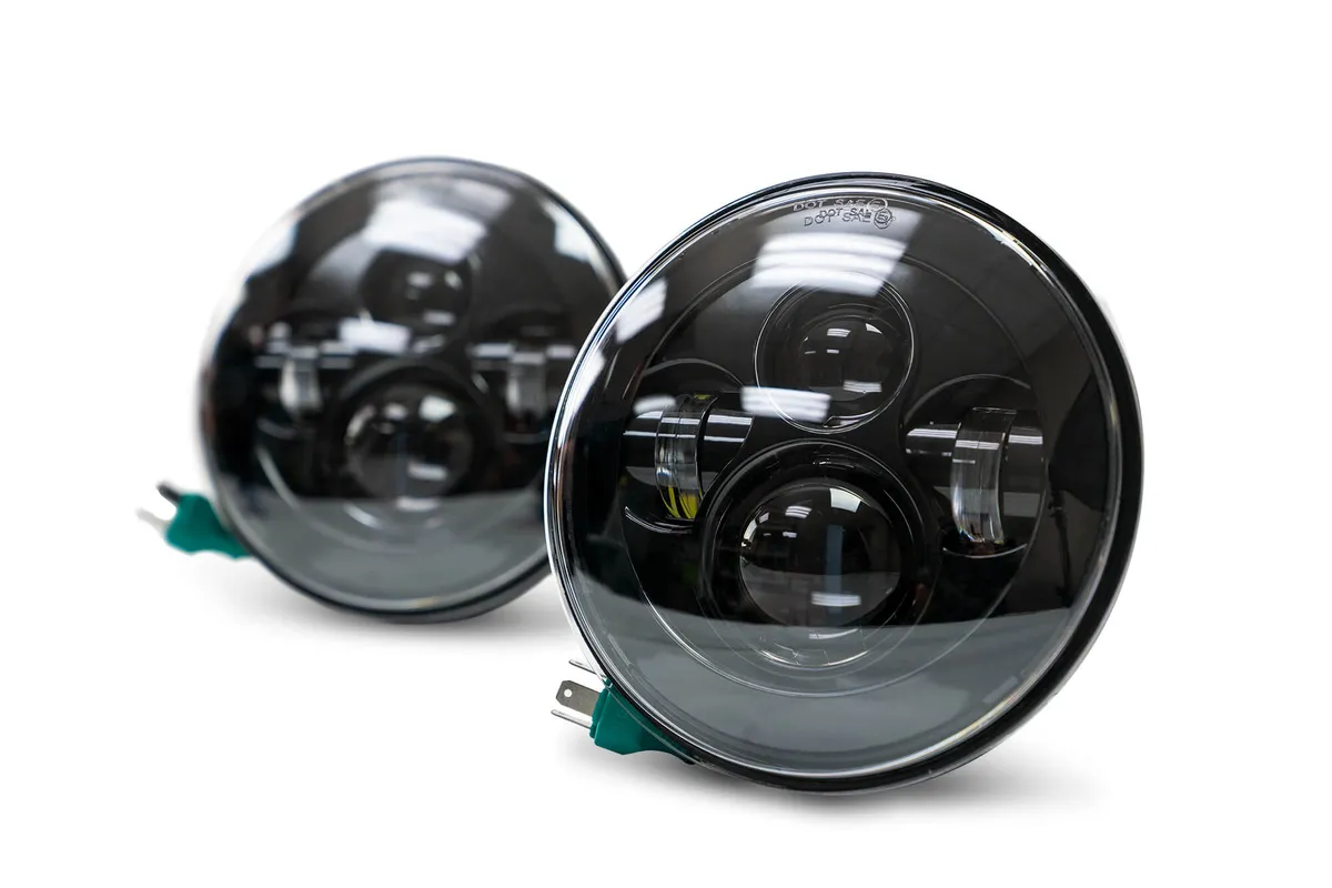 9718 Jeep Wrangler LED Headlights Pair w/ Antiflickers product image