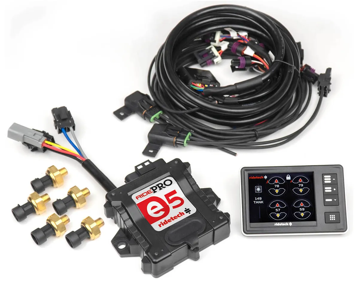 Ridepro E5 Air Suspension Control System Ecu Touch Screen Display Pressure Sensors And Wiring Harnesses Ridetech product image
