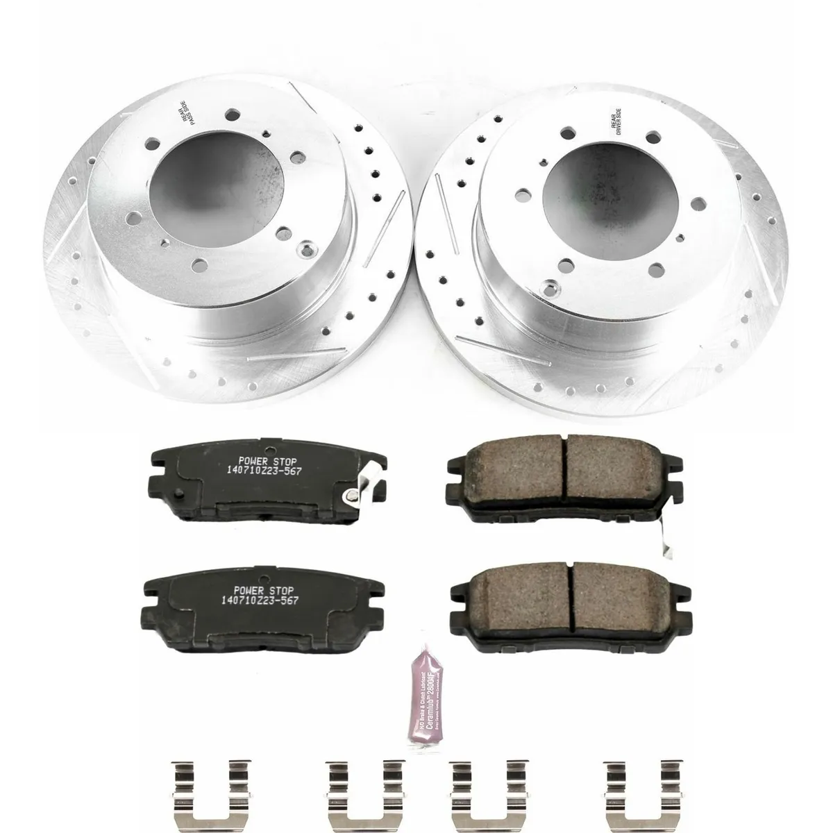 Z23 Evolution Sport Upgrade Kit: Drilled/Slotted Rotors; Carbon-Fiber Ceramic Pads W/Hardware product image
