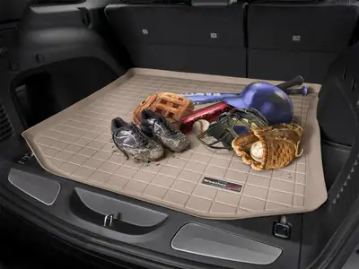 Weathertech Cargo Liner w/Bumper Protector; Black; Behind 2nd Row Seating;