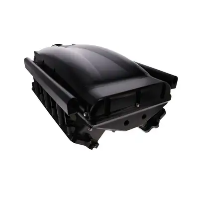 Top Street Performance Top Street Performance 81406BK TSP GM LS Cathedral Port V Series Black Billet Aluminum Low-Rise Intake Manifold