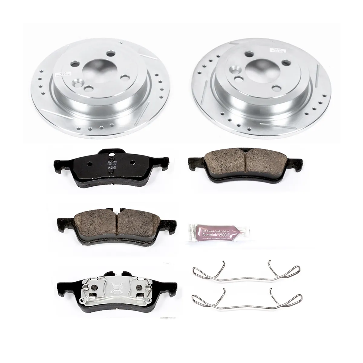 Z23 Evolution Sport Upgrade Kit: Drilled/Slotted Rotors; Carbon-Fiber Ceramic Pads W/Hardware; Pad Sensors product image