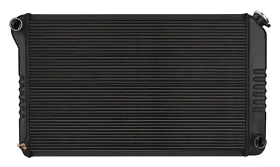 COLD-CASE Radiators 66-67 GTO Without AC Manual Aluminum Radiator Black Night Rider Series Cold Case Radiators