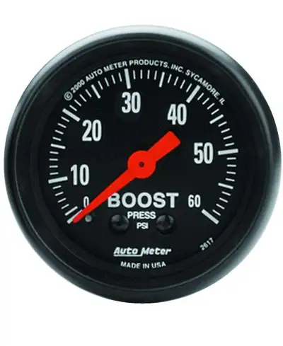 AutoMeter Gauge, Boost, 2 1/16", 60psi, Mechanical, Z Series