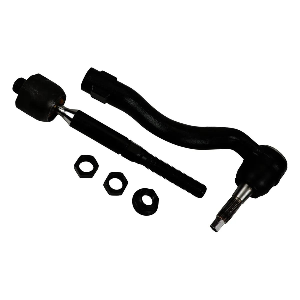 Tie Rod End Kit; Front; Left; Steel; Rubber; Inner/Outer; Incl. Inner/Outer Tie Rods and Mounting Hardware; product image