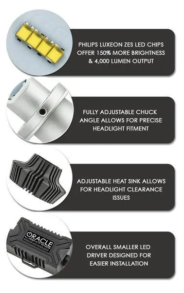 ORACLE Lighting 880/881/H27 - 4,000+ Lumen LED Light Bulb Conversion Kit (Low Beam) product image