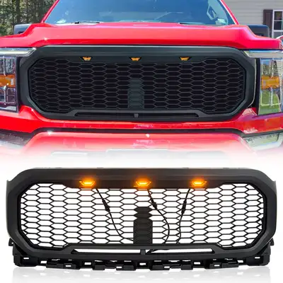 AMERICAN MODIFIED American Modified Amfmaa00122 Mesh Grille With Amber Lights