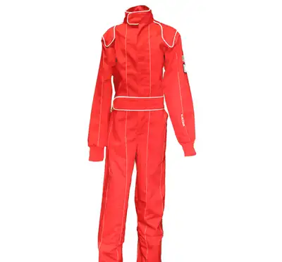 crow safety Driving Suit Junior Red Proban Small 1-Piece