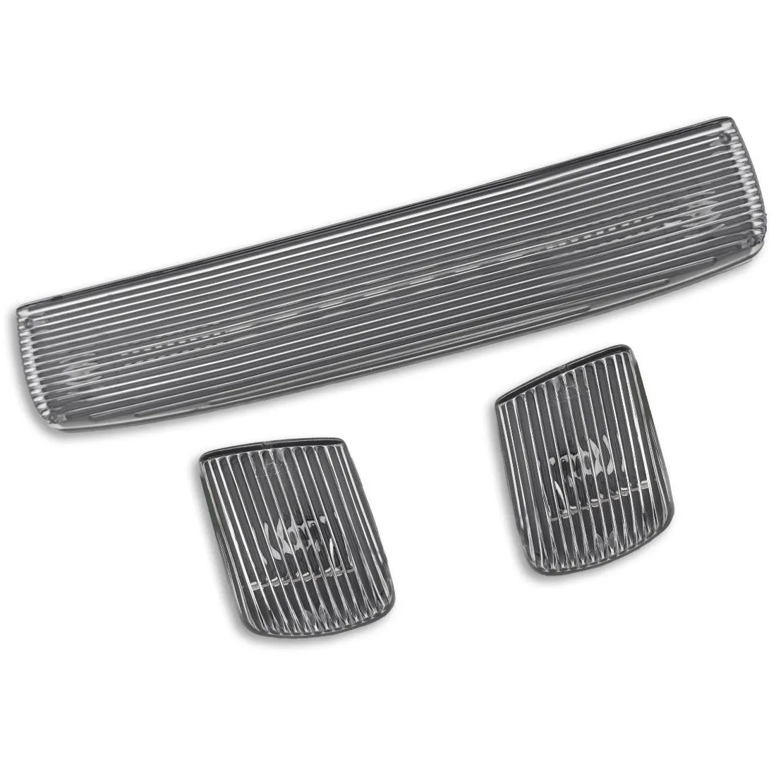 Gmc Chevy 15-19 3rd Gen Body Style Heavy-Duty 3-Piece Set Smoked Cab Roof Light Lens With 2-Way Forward Rear Facing White Ultra High-Power Leds - Plug-N-Play Installation Replaces OEM Installed Cab Roof Lights product image