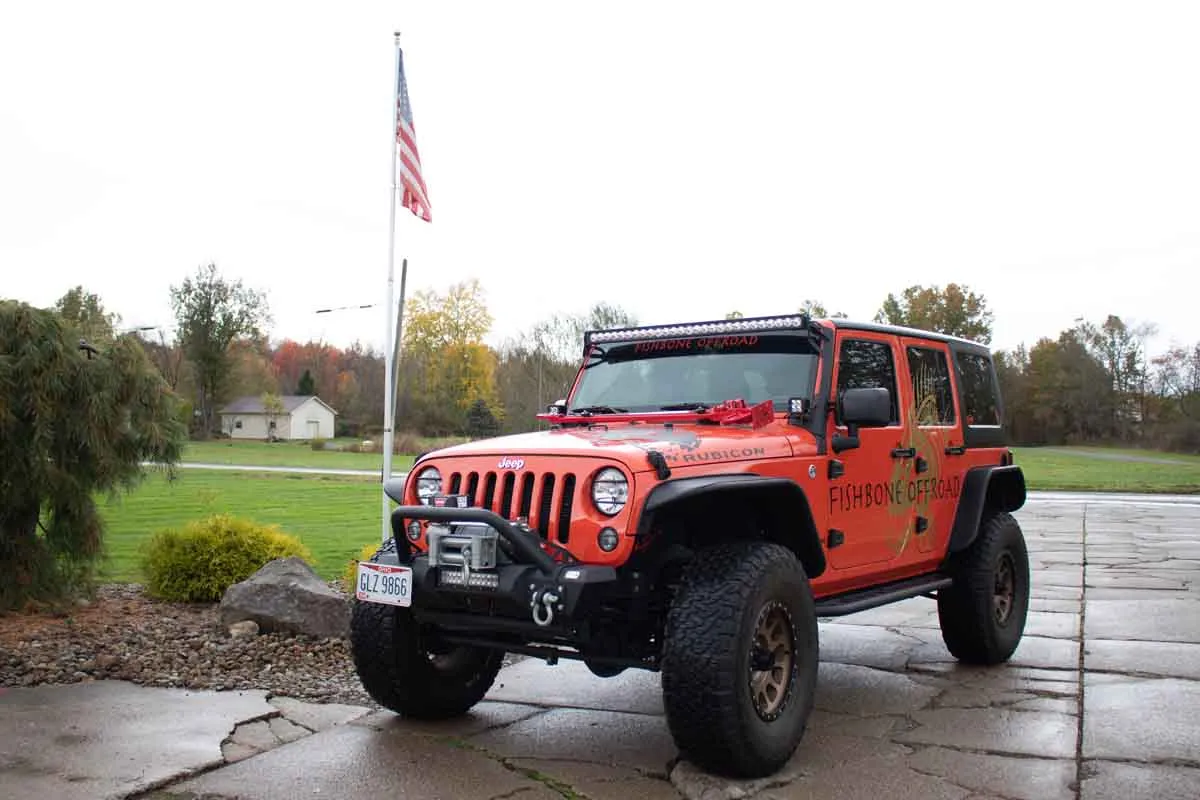 Fishbone Offroad Hi-Lift Jack Hood Mount for 2007 & Up Jeep Wrangler/Gladiator FB31317 product image