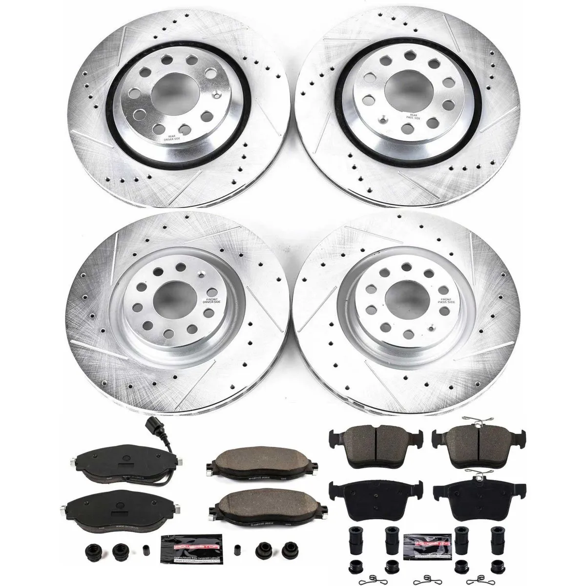 Z23 Evolution Sport Upgrade Kit: Drilled/Slotted Rotors; Carbon-Fiber Ceramic Pads W/Hardware product image