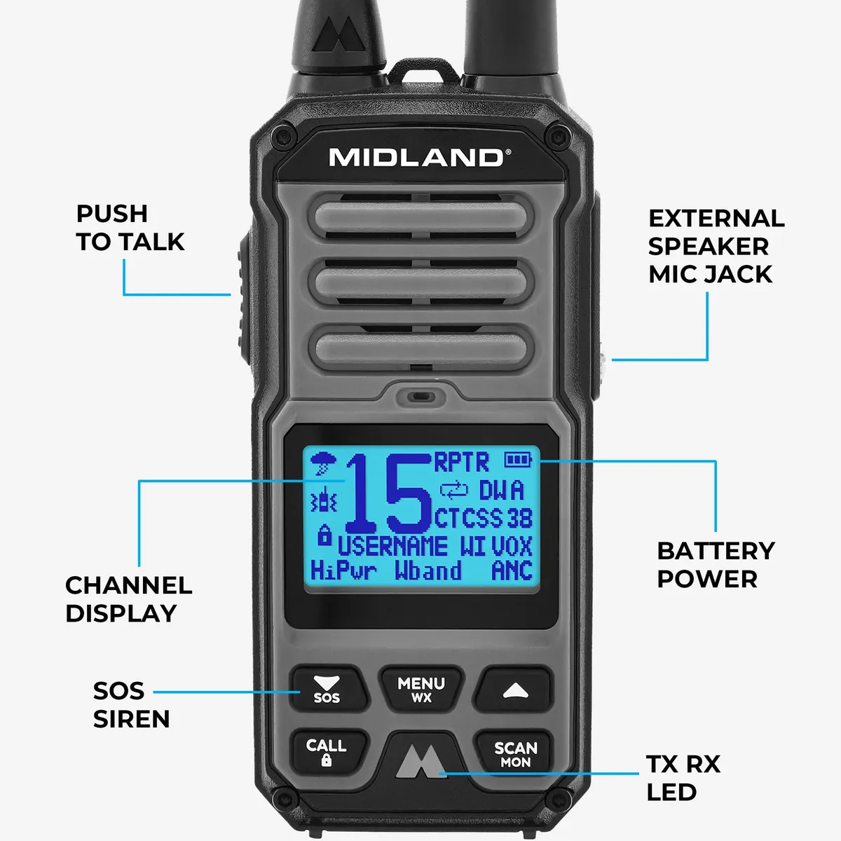 Gxt67 Gmrs 5â€‘watt Walkie Talkie - Gxt67pro product image