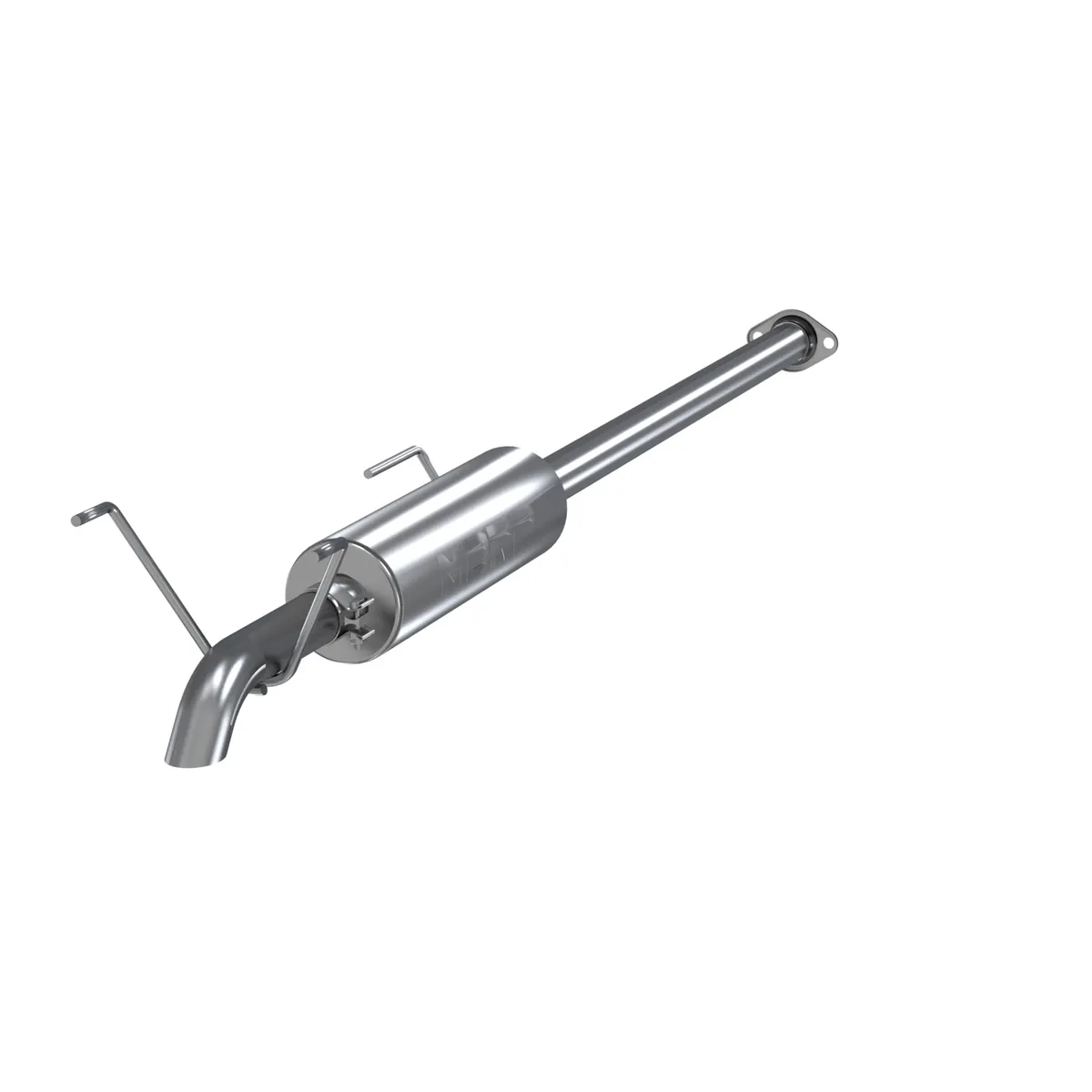 Armor Lite Cat Back Exhaust System; 2.5 in.; Incl. Extension Pipe/Muffler/Hardware/2.5 Tip; Single Side Turn Down Assembly Exit; Aluminized; product image