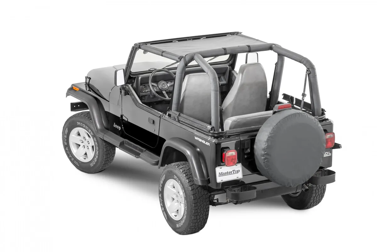 Jeep YJ Mesh Bimini Top ShadeMaker For 87-95 Wrangler YJ Black MasterTop product image