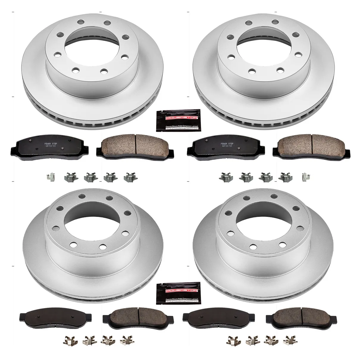Z17 Geomet Coated Rotor Kit: Genuine Geomet Fully Coated Rotors; Ceramic Pads W/Hardware product image