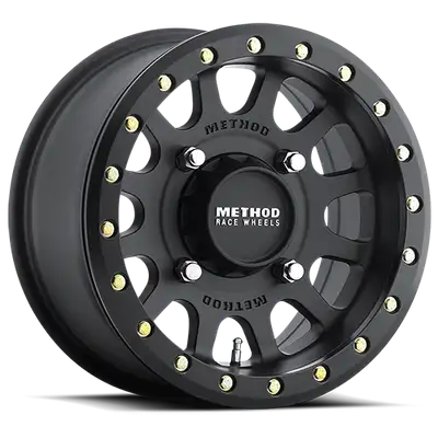 Method Race Wheels Aluminum Wheels 15x7 MR401 Beadlock UTV Bolt Pattern 5 On 114.3 Offset 38 Lip Size 0.79 Matte Black MB Method
