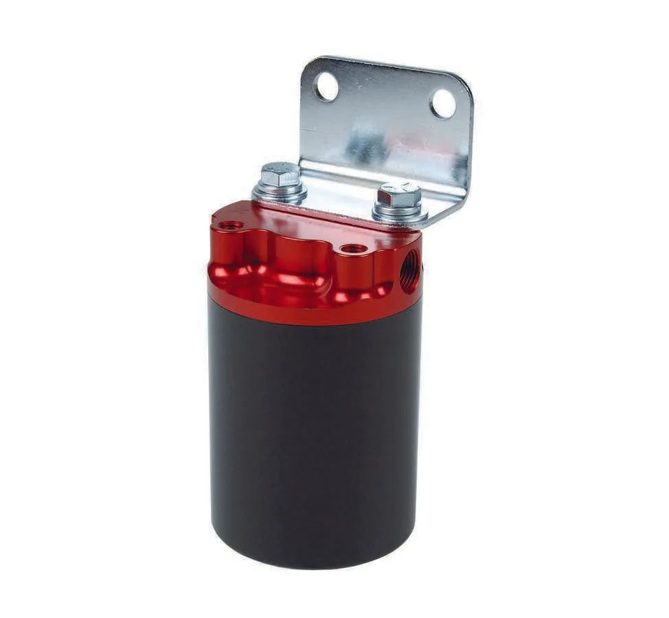 Aeromotive Fuel System 10 Micron Red/Black Canister Fuel Filter with Cellulose Element