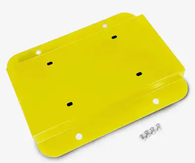 Steinjager Exterior Accessories 2007-2018 License Plate Brackets Relocation Kit Neon Yellow