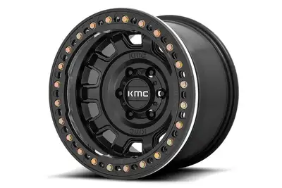KMC Wheels KMC Wheels KM236 Tank Series Beadlock Wheel 17x9 5x5 38mm Offset Black - JT/JL/JK