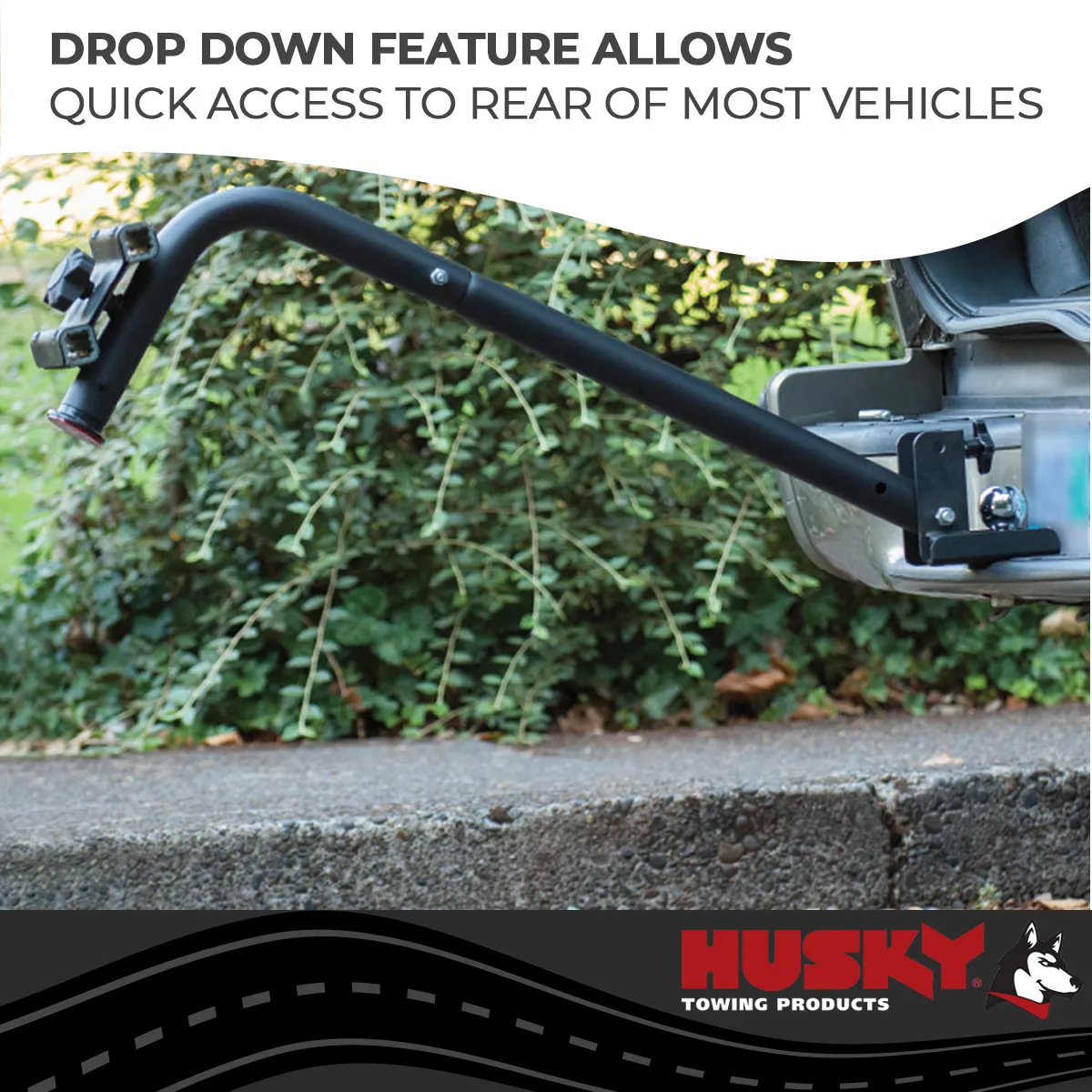 Husky Towing 81146 2 Receiver Mount Holds 2 Bikes Swing Away Frame Clamp Without Lock Non-Folding product image