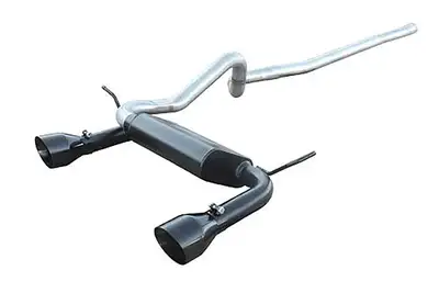 Pypes Performance exhaust Cat Back Exhaust System 07-18 Wrangler JK 4 Door Split Rear Dual Exit 2.5 in Intermediate And Tail Pipe Street Pro Muffler/Hardware/4.5 in Black Tips Incl Natural Finish 409 Stainless Steel Pypes Exhaust