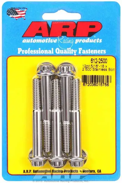 ARP Auto Racing S/S Bolt Kit - 12pt. (5) 5/16-18 x 2.500