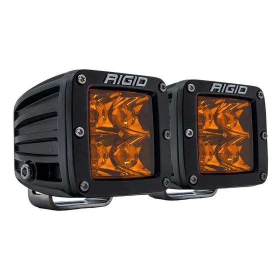 Rigid Industries D-Series LED Spot Lights w/ Amber PRO Lens - Pair product image