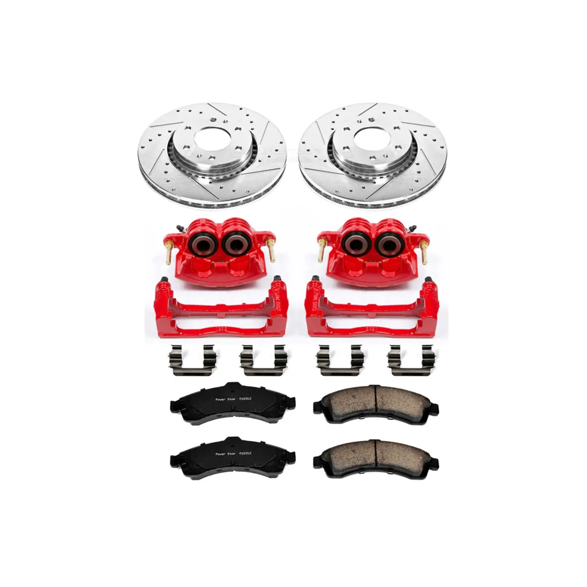 Z23 Evolution Sport Upgrade Kit: Drilled/Slotted Rotors; Carbon-Fiber Ceramic Pads; Powder Coated Calipers product image