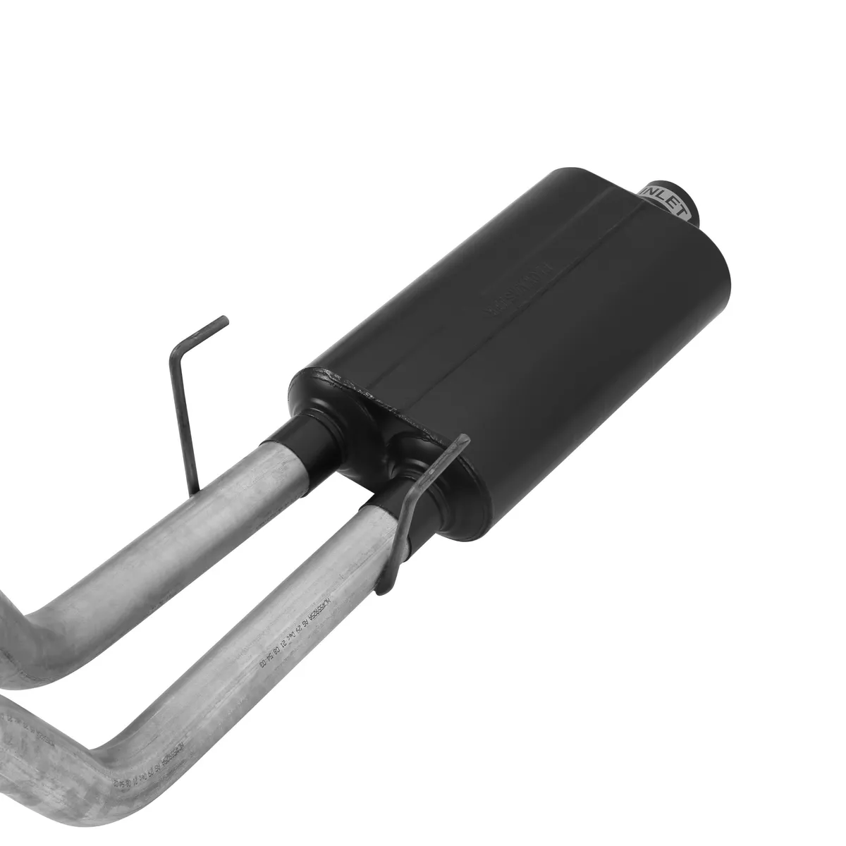 02-05 Dodge Ram 1/2Ton 4.7L / 5.9L 2/4 Wheel Drive All Wheelbases 2.50in Outlets Super 50 Series Muffler Stainless Tips American Thunder (Will Not Fit 5.7L Hemi) DOR/S Mandrel Bent Tubing 16 Gauge Aluminized Steel product image