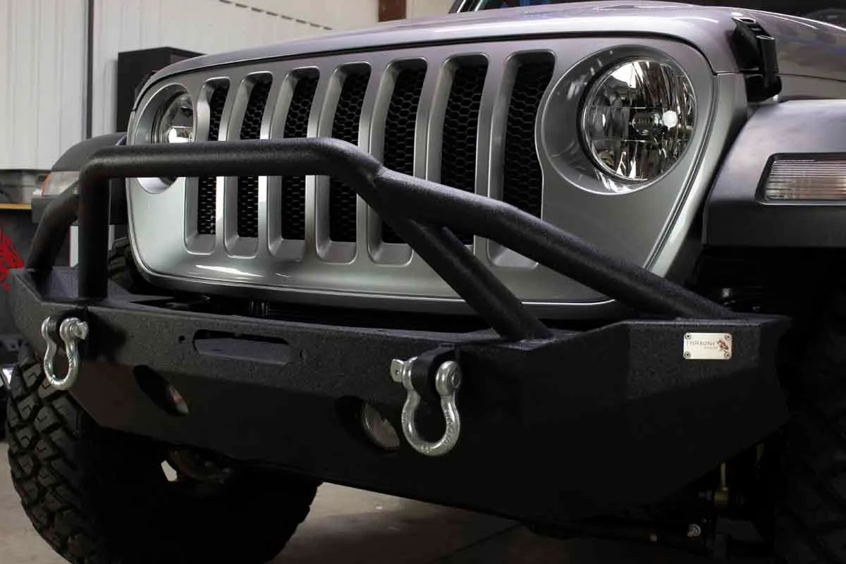 Fishbone Offroad Mid-Width Front Winch Bumper for 2018 & Up Jeep Wrangler/Gladiator FB22088 product image