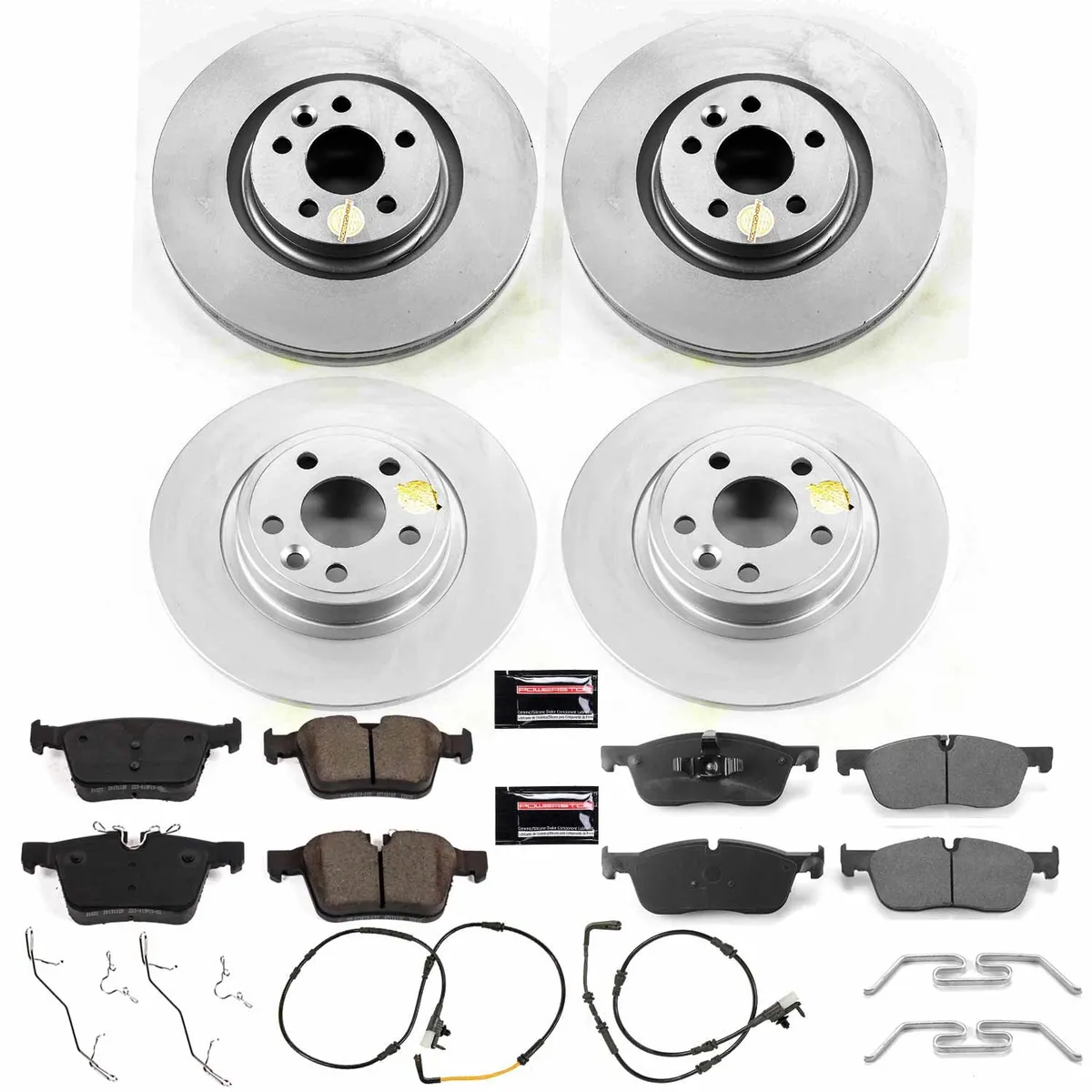 Z23 Sport Geomet Coated Rotor Kit For European Vehicles: Genuine Geomet Fully Coated Rotors; Carbon-Fiber Ceramic Pads W/Hardware; Pad Sensors product image